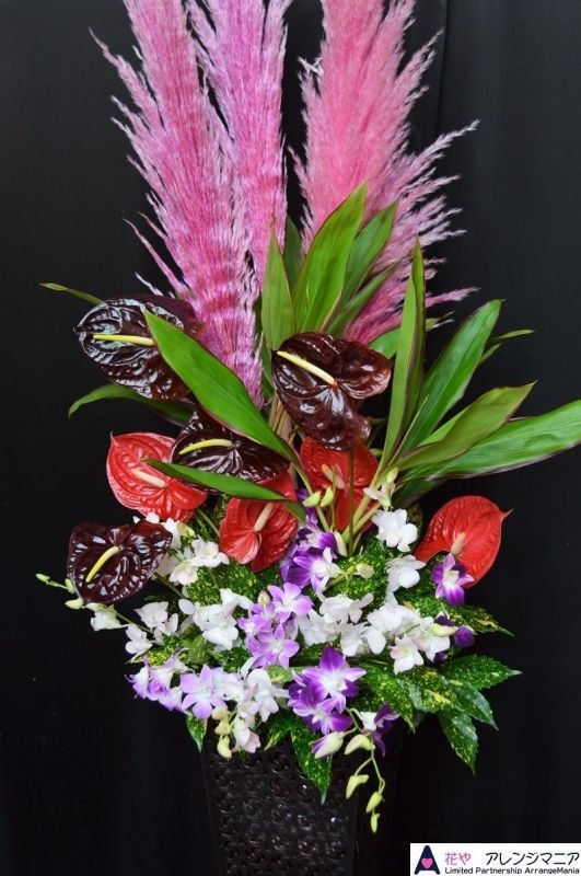 画像1: スタンド花　お花お任せ　お洒落系　1段　【予算　15000円】 (1)